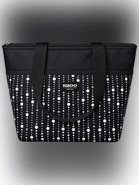 Igloo Black & White Polka Dot Tote